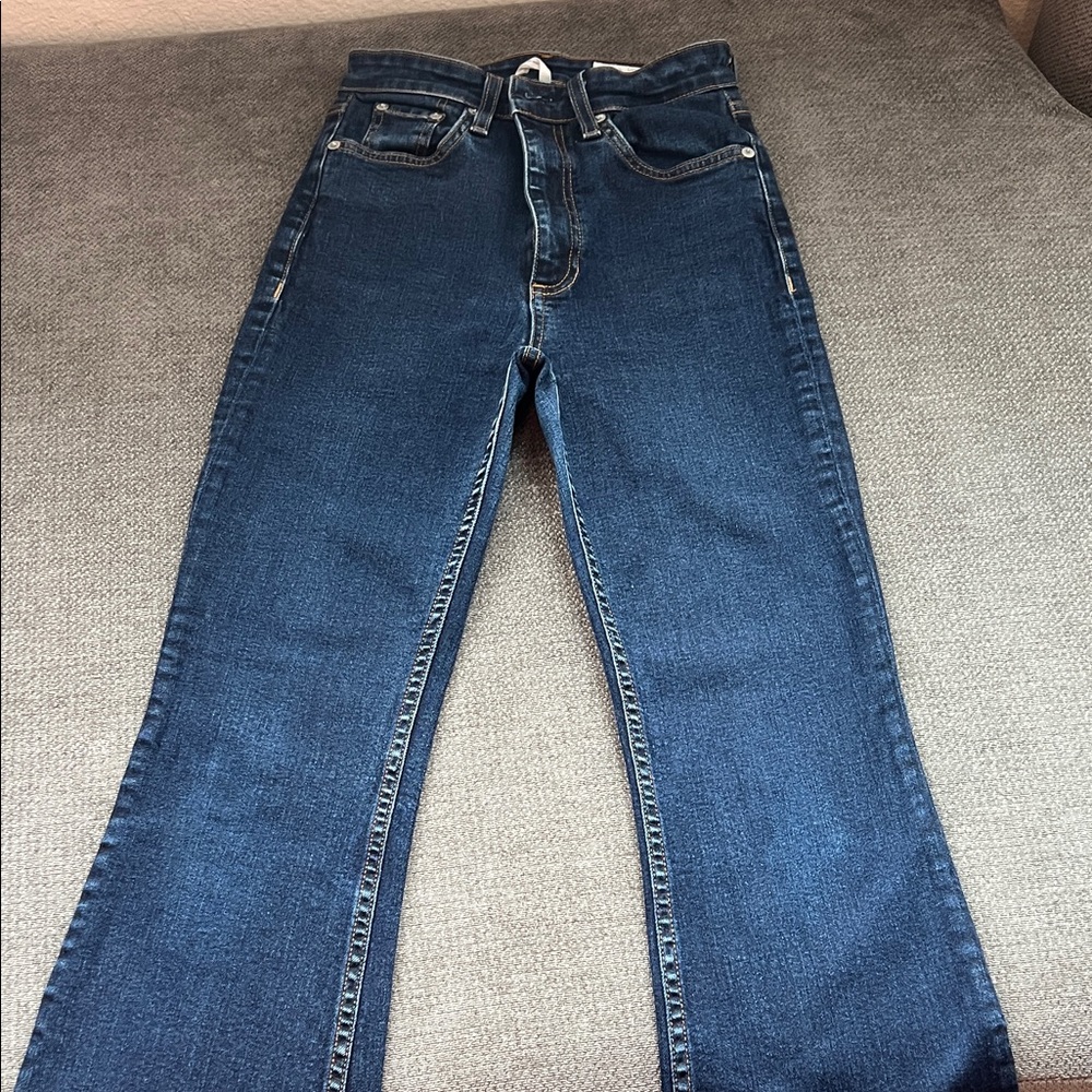 rag & bone Dark Blue Straight Leg Jeans